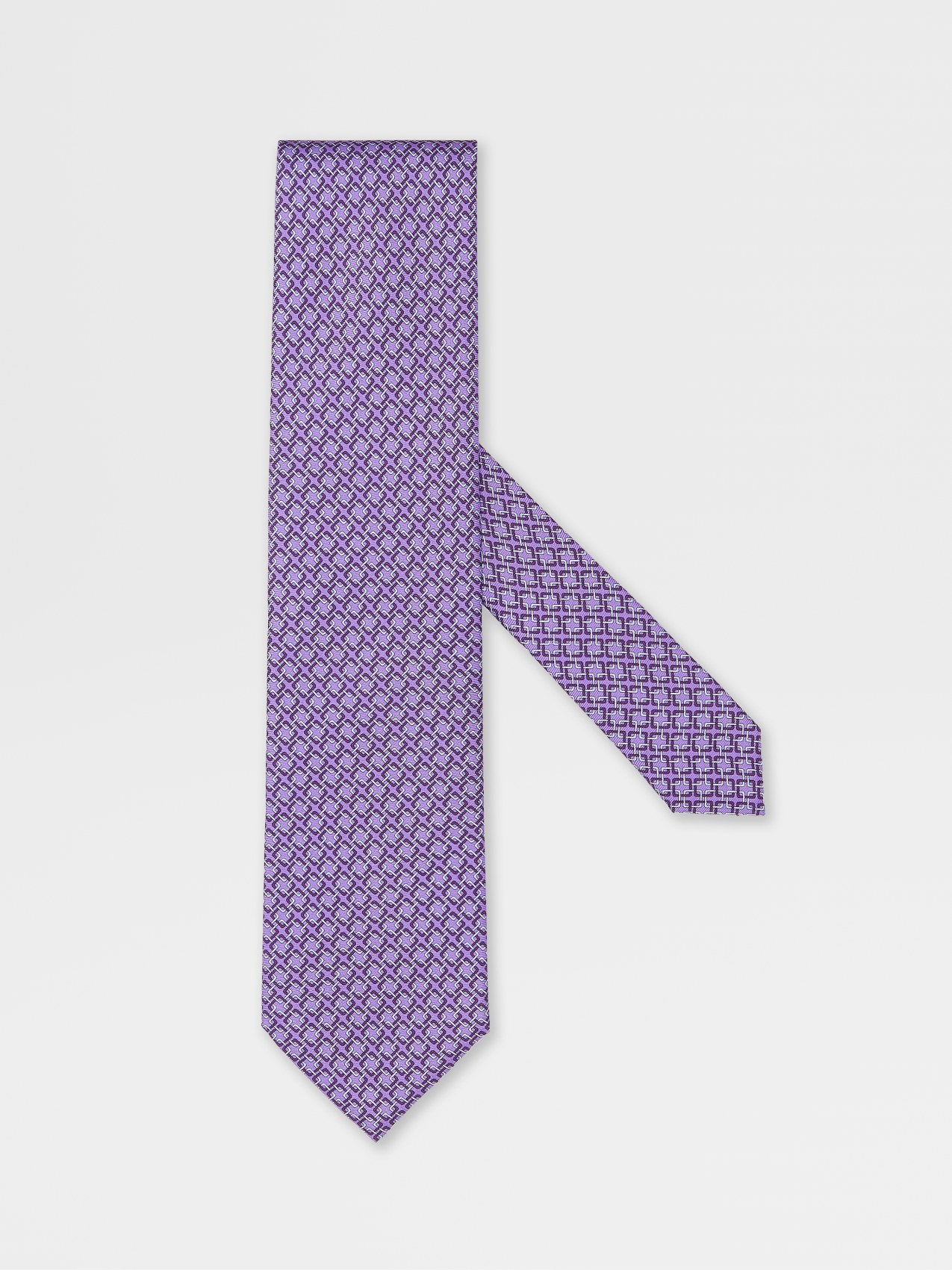 紫罗兰色桑蚕丝领带